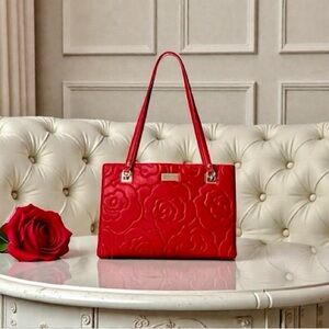 Kate Spade Red Sedgewick Lane Rose Phoebe Shoulder Bag